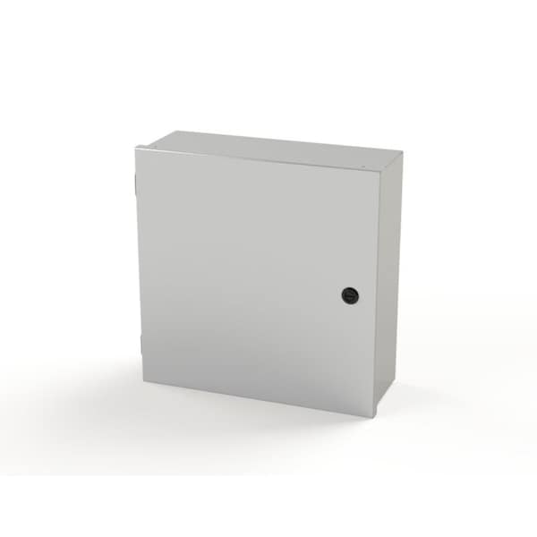 1/4 Turn Latch Electrical Enclosures, 16 in H, 6 in D, 16 in W, NEMA 1, Carbon Steel